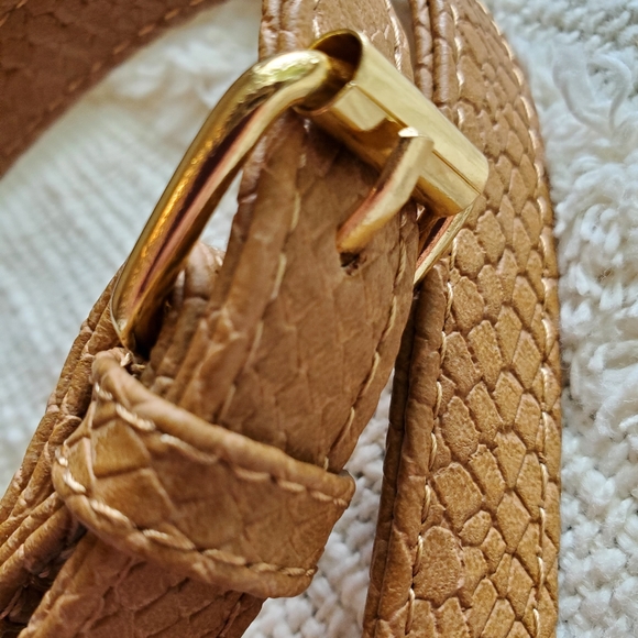 Jessica Simpson Tonal Python Pecan Gia Satchel Women Handbags Purse - Picture 10 of 16